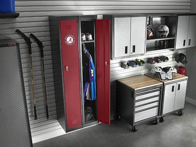 Gladiator GarageWorks Debuts Lockers with College Sports Theme 