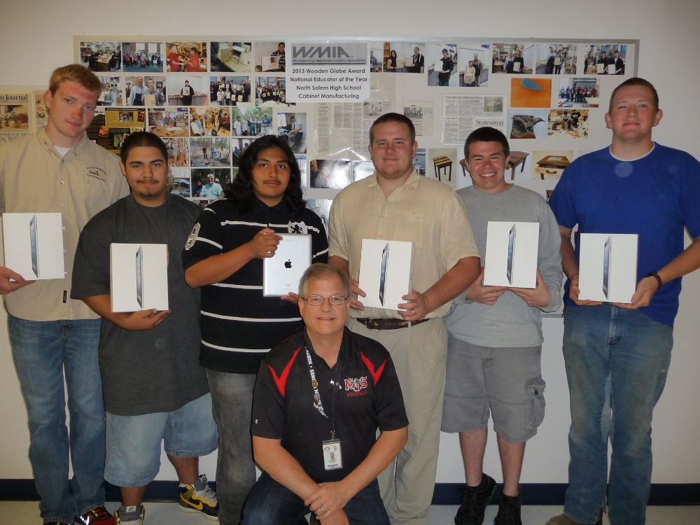 WMIA Donates iPads to North Salem High School Woodworking Program