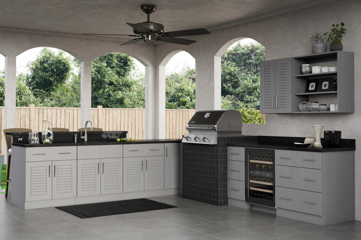 NatureKast outdoor kitchen cabinetry uses PVC covered in ...