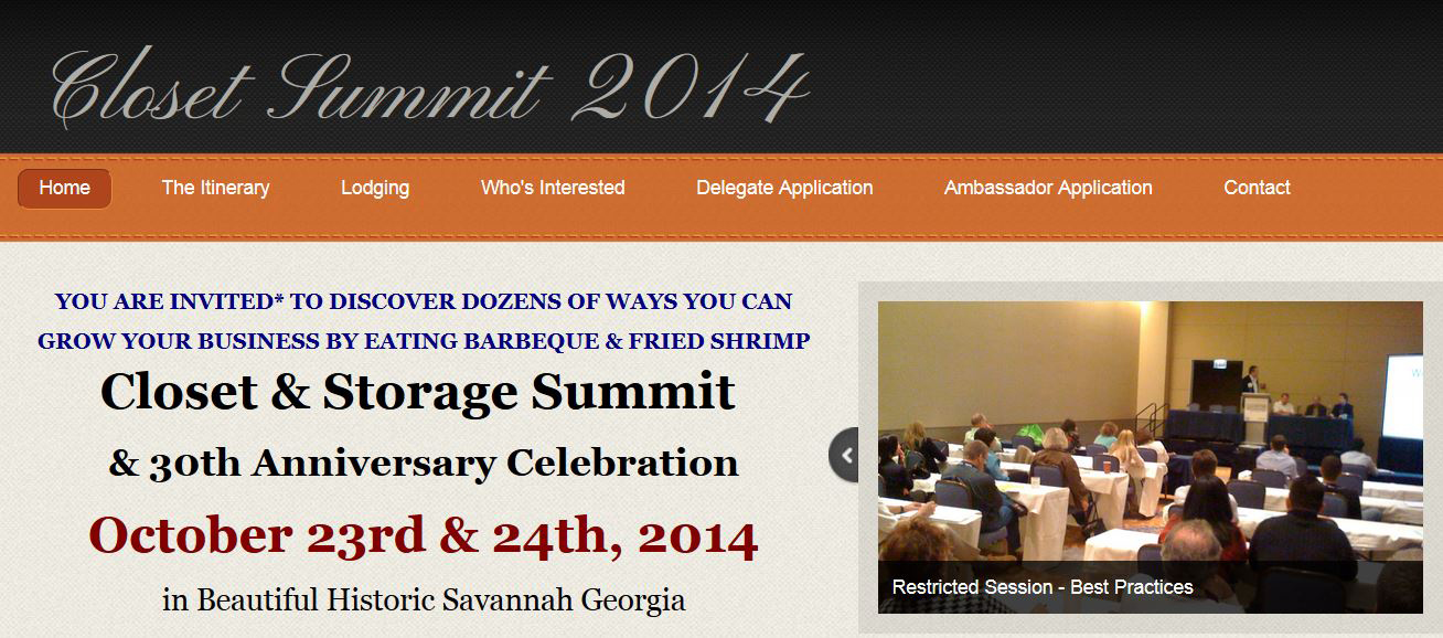 2014 Closet & Storage Summit Hits Historic Savannah this Fall