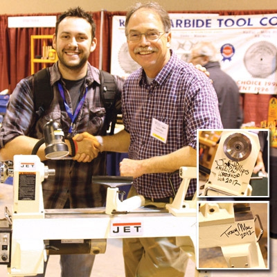 Michigan Woodworker Wins 'Autographed' Lathe In Woodcraft Drawing
