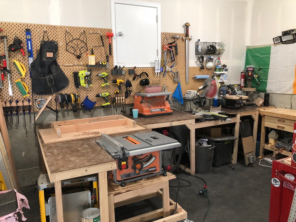 Woodworking Shop Tour 2019 - 2 Car Garage Workshop - Youtube