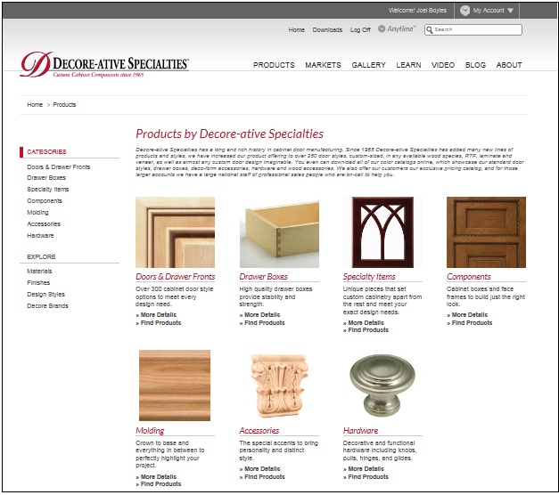 Decore Ative Specialties Launches New Website Woodworking Network